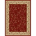 Radici 1593-1132-RED Como Rectangular Red Traditional Italy Area Rug- 7 ft. 9 in. W x 11 ft. H 1593/1132/RED